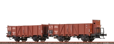  48449 - H0 - 2-tlg. Set Offene Güterwagen Königsberg, DRG, Ep. II